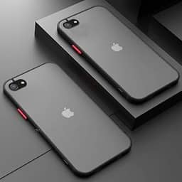 Capa Capinha Preta Translúcida Com Proteção de Câmera Para iPhone 7 Tela de 4.7 Polegadas - (Hard Glass Store)