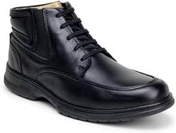 Bota Coturno Masculina Capiau Couro Legítimo Anatomic Comfort Gel | Sola Flexível Costurada, Ideal para Trabalho e Dia a Dia