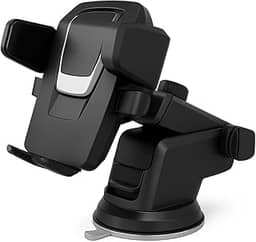 Suporte Veicular Universal para Celular com Trava Automática e Ventosa 360° – Ideal para GPS, Waze, Uber e Táxi