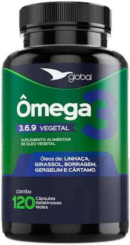 Ômega 3 6 9 Global Suplementos 120 Cápsulas