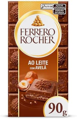 Tablete Ferrero Rocher Chocolate ao Leite 90gr