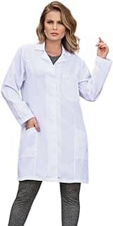 Jaleco Feminino Manga Longa Acinturado Oxford