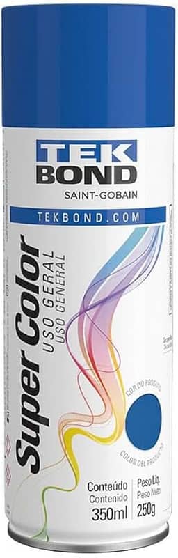 Tinta Spray Azul Uso Geral 350ml 250g Tekbond