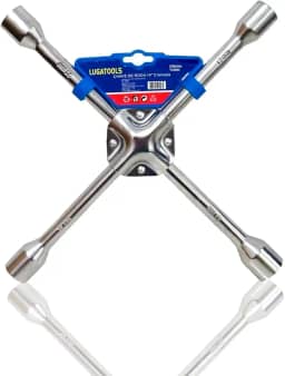 [FULLAMAZON] Chave De Roda Cruz 4 Bocas 14 Pol 17x19x21x23mm Cromada