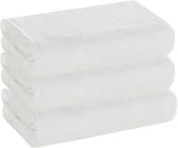 Kit 3 Toalhas de Rosto Karsten Fio Penteado – 48x80 cm - Galbe Branca