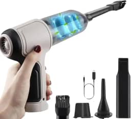 Aspirador de Pó Sem Fio Portátil 3 em 1 Para Limpeza de Carro, Cozinha, Quarto, Sala, Banheiro, Escritório, Bateria Alta Capacidade Motor 120W Recarregável USB, Cor Sortida - Premium