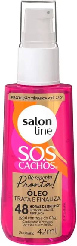 Salon Line, Óleo Reparador, SOS Cachos, De Repente Pronta, Vegano - Para Cabelos Cacheados e Crespos, 42ml