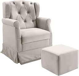Speciale Home - Poltrona Cadeira de Amamentação Balanço Ternura com puff Speciale Home