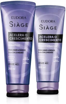 Eudora Kit Siàge Acelera o Crescimento: Shampoo 250ml + Condicionador 200ml