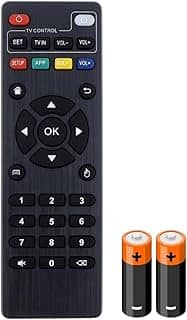 Controle Remoto Compativel Box Universal para Smart TV Preto, Com Pilhas Incluídas.