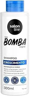 Salon Line, Shampoo, SOS Bomba, Crescimento, Reparação e Força - Todos os Tipos de Cabelos, 300 ml