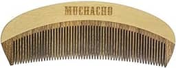 Pente de Madeira para Barba Modelo Curvo Muchacho - Controle o Frizz e Modele Sua Barba com Estilo