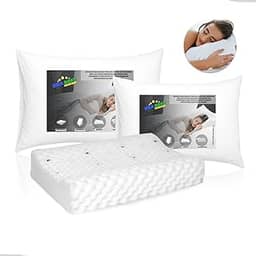 Travesseiro Cervical Magnetico Ortopedico Pillow Anti Ronco Cor Branco