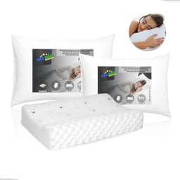 Travesseiro Cervical Magnetico Ortopedico Pillow Anti Ronco Cor Branco