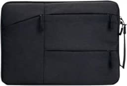 Pasta Case Capa Proteção Para Notebook Apple Macbook Air Pro com Bolsos Frontais e Alça Preto