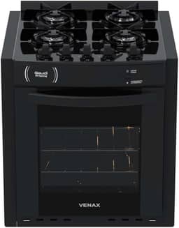 Fogao A Gas De Embutir Gaudi Prisma Vitreo Bl 4q Preto Gas Glp