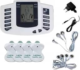 Aparelho Eletroestimulador Choque Dor Muscular Digital Tela LCD Portátil TENS com 8 Modos, Display LCD, controle de intensidade – Fisioterapia e Estimulação Nervosa
