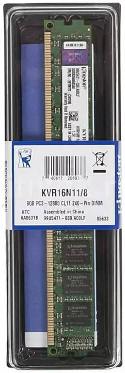 Memória RAM ValueRAM 8GB Kingston - KVR16N11/8