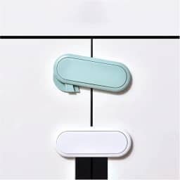 Kit Proteção Infantil, 4 Travas para Armários, Portas e Gavetas, Sem Furos - Branco - Premium MBB Shop Mix