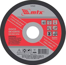 Mtx Disco De Corte Para Inox E Metal 180 X 1 6 X 22Mm