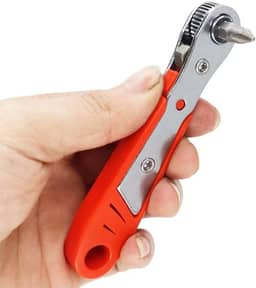 Chave de Fenda Catraca Portátil com 10 Ponteiras formato L