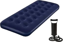 Colchão Inflável Solteiro Resistente Suporta 150 Kilos + Bomba de Ar