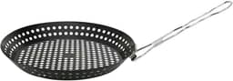 Mimo Style Panela Grill Para Churrasqueira 54cm, Feita Inteiramente de Aço Inoxidável na Cor Preta. Perfeito Para Separar Carnes, Vegetais ou Legumes do Restante dos Alimentos na Grelha