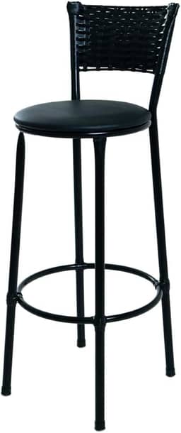 BANQUETA ALTA PRETA COZINHA BAR BALCÃO AREA GOURMET (PRETO)