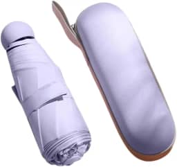 Guarda Chuva Sombrinha de Bolso Portátil com Estojo Cápsula – Mini Guarda-chuva Dobrável Ultra Leve, Impermeável Proteção Solar UV FPS 50+ – Resistente à Chuva e Sol – Ideal para Viagem, Trabalho e Dia a Dia