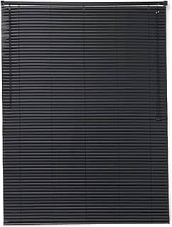 Persiana Horizontal de PVC Largura 1,30 x Altura 80cm na Cor Preta para Salas, Quartos e Escritórios.