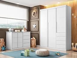 Jogo de quarto completo Pérola Branco - Phoenix Baby