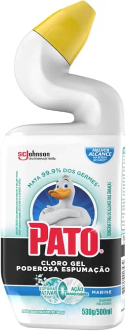 Pato Limpador Sanitário Cloro Gel Ativo Marine 500Ml