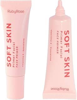 Primer Facial Ruby Rose Soft Skin Hidratação, Maciez Textura Leve, Efeito Suave e Pele Pronta Para Maquiagem