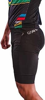 Bermuda Short Ciclismo Masculina Forro Espuma Densidade 70 Compressão Bolsos Laterais Proteção UV MTB Speed Cicloturismo Bike