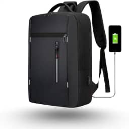 Mochila Executiva Preta | Notebook até 15,6” | Saída USB | Reforçada | Impermeável | Espaçosa | Trabalho, Faculdade e Viagem | Dois Tamanhos | Marca Midas®