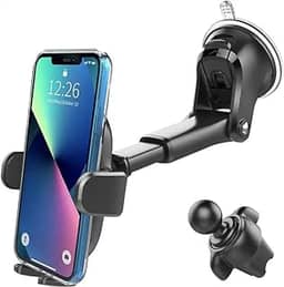 Suporte Veicular Celular GPS Universal Smartphone Ventosa Gruda Painel Carro Trava Automática Anti Queda Waze Uber PREMIUM, ECOM SUPRIMENTOS