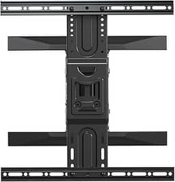 ELG, A02V6N, Suporte de TV Articulado de Parede Para TVs Planas e Curvas de 75' a 86', Inclinação Horizontal e Vertical, Peso Máximo de 46 Kg, Preto