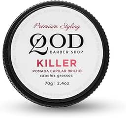 Pomada Capilar Killer, QOD Barber Shop, Brilho, 70g