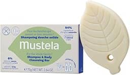 Mustela Shampoo Sólido Corpo E Cabelo 75G - Sabonete E Shampoo 2 Em 1 - Vegano Sem Fragrância E Com 94% De Ingredientes De Origem Natural - Para Bebês Crianças E Adultos