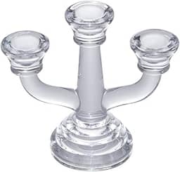 WOLFF - Candelabro de Vidro para 3 Velas Allure 15x7x13cm