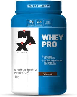 Max Titanium Whey Pro Pote 1kg - Sabor Chocolate