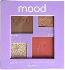 PALETA BLUSH CONTORNO E ILUMINADOR BEYOND WORDS MOOD HBF5862 RUBYROSE