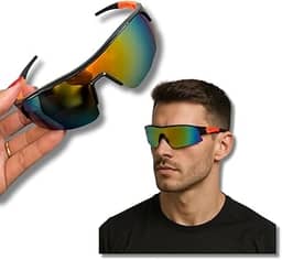 Óculos Esportivos Ciclismo Corrida de rua Com Proteção UV400 Masculino e Feminino Esporte ao AR Livre Pesca bike