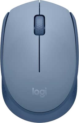 Mouse sem fio Logitech M170 com Design Ambidestro Compacto, Conexão USB e Pilha Inclusa - Azul Claro