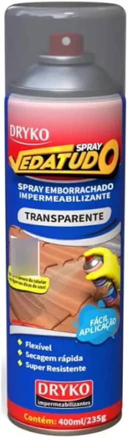 Spray Líquido Emborrachado Transparente Vedatudo - 400ml
