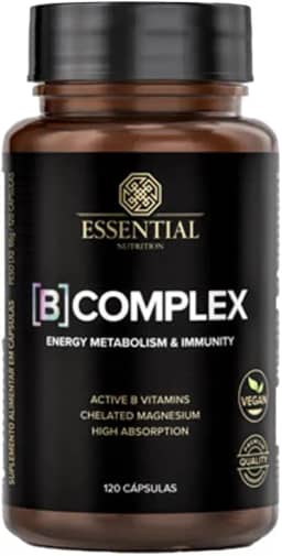 B Complex 120 Cápsulas Essential Nutrition Original Vitaminas do Complexo B