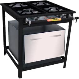 Fogão Industrial a Gás Venâncio VAP4F Vulcão 4 Bocas com Forno Alta Pressão