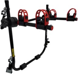 Suporte para bike Transbike 2 bicicletas POP Preto tira Vermelha Sedan Hatch MTB Speed