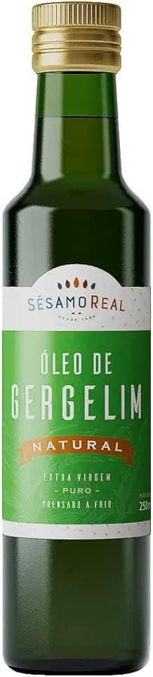 Óleo de Gergelim Natura Extra Virgem 250ml Prensa à Frio para Saladas Massas Comidas em Geral com Antioxidantes Naturais Sésamo Real