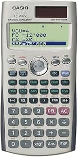 Calculadora financeira Casio com visor de 4 linhas FC-200V